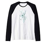 Harry Potter Stag Expecto Patronum Line Art Raglan Baseball Tee
