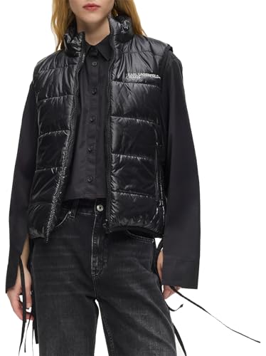 KARL LAGERFELD JEANS Damen Reversible Vest Schwarz L
