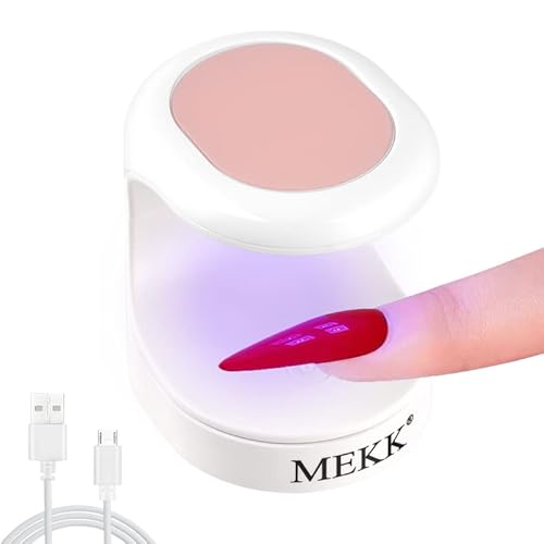MEKK Mini UV Light for Gel Nails UV Light for Nails Innovative Nail Lamp 16W UV Nail Lamp Portable LED Nail Lamp Professional Nail Dryer for Nail Art Tools(Pink)