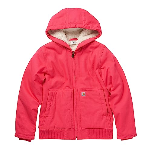 Image of Carhartt Girls' Zip Front Canvas Insulated Hooded Active Jacket