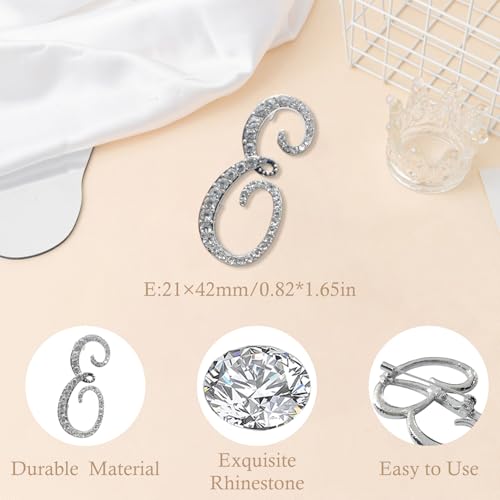 Image of Rhinestone Initial Brooch Pin for Women, Alphabet Gold Letter Brooch A-Z with Crystal, Metal Pin for Hat Bag Dress Suit Accessory for Men