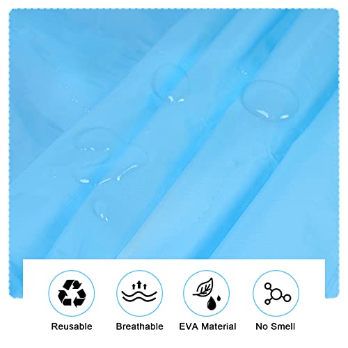 Skyzone Kids Rain Coat for Girls Boys,Portable EVA Raincoat Lightweight Rain Poncho with Hood,Reusable Cute Children Raincoat for Travel Outdoor Climbing Cycling Hiking Camping