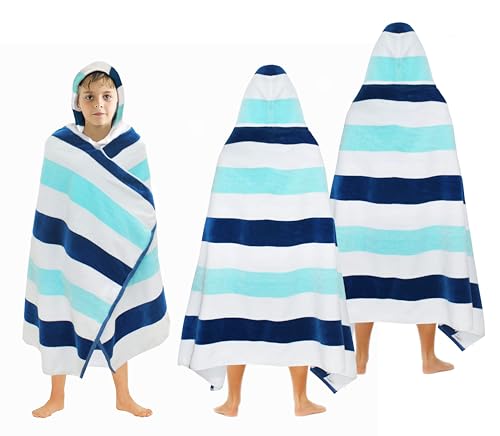ORIGINAL KIDS Hooded Bath Towel Wrap - 2 Pack 100% Cotton Hooded Kids Towel