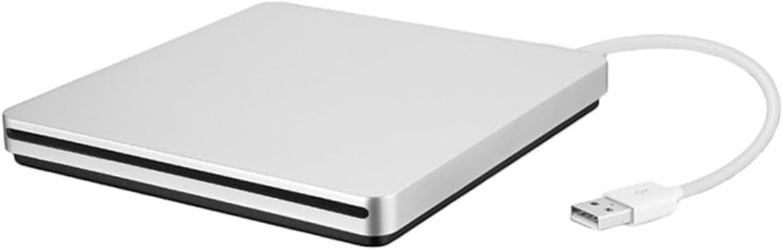 Gadpiparty 1set Portable DVD Drive USB DVD Writer for Data Backup and Movie Playback External Slim Optical Drive Compatible Desktop and