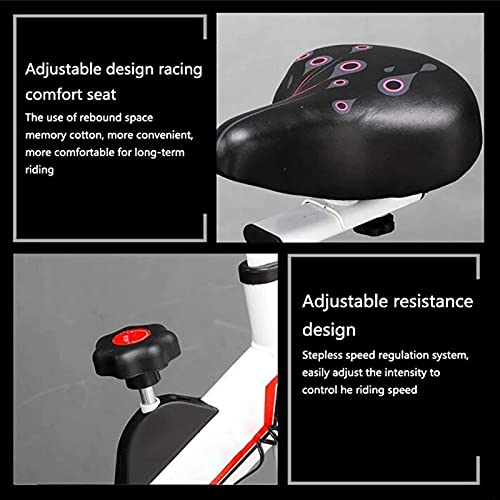 Image of Exercise Bike Indoor Stationary Bike Comfortable Seat Cushion with LCD Detector Heavy Flywheel /Daily Home Fitness /Weight Loss Exercise Bike