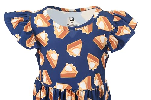 Image of Unique Baby Girls' Short Sleeve Everyday Printed Dresses for Kid and Toddler, Sizes 2T-12Y