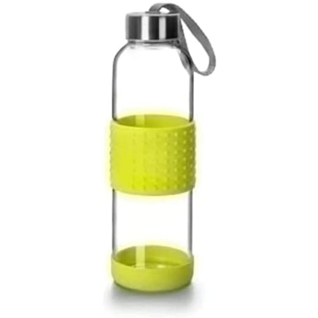 IBILI Sky Glass Bottle, Green, 500 ml, Borosilicate, Reusable, Shock-protector