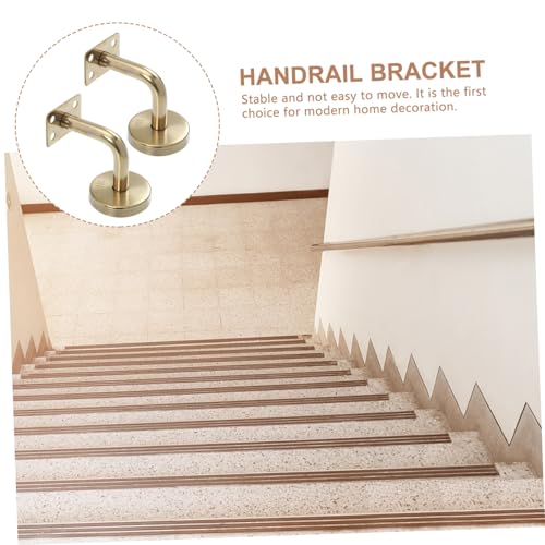 Support main courante doré inox résistant pour rampe escalier stable