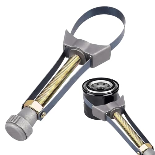 LINISITING Ölfilterschlüssel mit Metallband Ölfilter Ausbau Werkzeugriemen Schlüsseldurchmesser Einstellbar Motorrad Ölfilterschlüssel Set für Öl Auto Lkw 60mm bis 120mm
