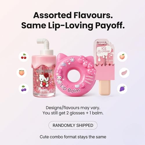 Image of Lip Gloss Combo for Girls, Ice Cream Tint | Juice LipGloss, Moisturizing Lip Balm for Dry, Perfect Glossy Finish, Everyday Glam, Gifting