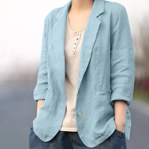 Woman Work Shirt Female Long Sleeve Lapel Neck Outwear Vintage Loose Jackets3