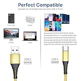 USB C Charger Cable,2M 3Pcak USB to USB C Type C Charger Cable Fast Charging Lead Nylon Braided for Samsung Galaxy Flip S24 S23 S22 S21 S10 S9 A55 A54 A15 A14,Pixel 8 7 6,Huawei P30,iPad,Swtich,Etc. - Image 4