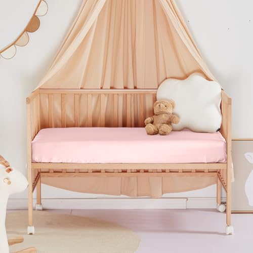 THXSILK Pure Silk Fitted Crib Sheets, Organic Crib Bedding-Ultra Soft, Smooth, 100% Top Grade Mulberry Silk, 28