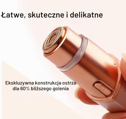 4 sztuki | zapasowa głowica do depilacji twarzy Flawless 3. generacja | podwójne ostrza zapasowe Halo do depilacji Touch Flawless – różowe złoto