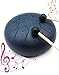 Anvin Steel Tongue Drum 6 Inch 8 Notes Metal Hand Drum with Drum Mallets Music Book Rain Drum Sound Healing Instruments for Meditation Yoga Zen Entertainment Gifts(Navy Blue)