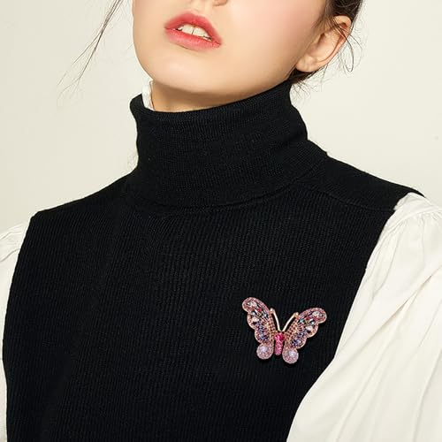 Image of Insect Animal Brooch Pin for Women Rhinestone Lapel Pins Vintage Brooches for Costume Accessories