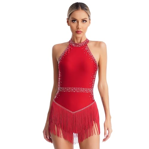 Robe danse latine femme costume salsa tango salle bal avec body