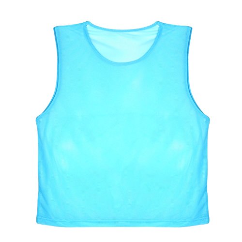 12 Pack Mesh Scrimmage Training Vests, Football Vest Breathable Adults Jerseys Bibs for Volleyball Soccer Basketball(Color: Blue) - Image 3