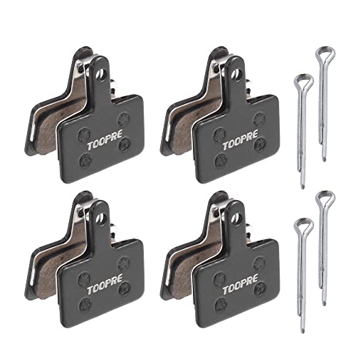 X AUTOHAUX 4 Pair Resin Disc Bike Brake Pads w/Split Pin for Shimano M315 M355, Black