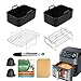 Produktbild 8 Stück Ninja Heißluftfritteuse Zubehör - Airfryer Zubehör Für Ninja Foodi Max Dual Zone AF400EU AF300EU 7.6L-9.5L - Fritteusen Zubehör Mit Silikonform, Backpapier - Dual Zone Air Fryer Accessories