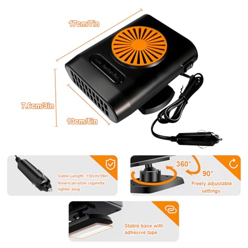 Calentador de coche de 12V portátil para no pasar frío en tus viajes matutinos 4