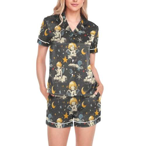 Ensemble de pyjama en soie Glam Angel l'excellence d'une nuit douce