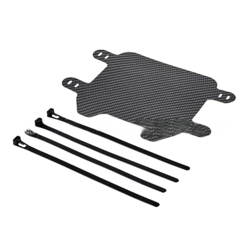 MoSundi Placa de matrícula frontal de fibra de carbono para SUR-RON X/S, 21 x 16 x 1 cm, color negro con bridas de cremallera