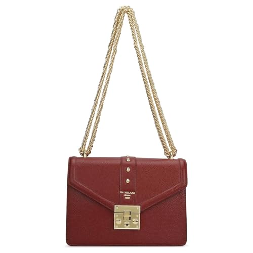Image of Da Milano Leather Shoulder Bag for Women (00349D-OL)