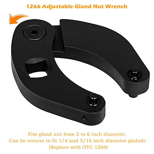 Bonbo 1266 &7463 Adjustable Gland Nut Wrench Small And Large Universal Adjustable Gland Nut Wrench For Hydraulic Cylinder (Set Of 2) #TOP2