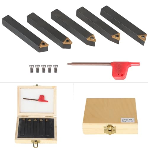 Herramientas para Torno con Insertos de Carburo 5 Piezas miniatura 6