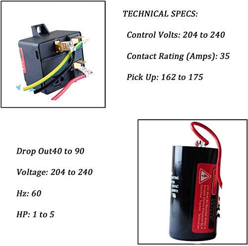 CSR-U1 Compressor Saver Compatible with HVAC Hard Start Kit 1 to 3 Ton Units Hard Start Kit for Air Conditioner