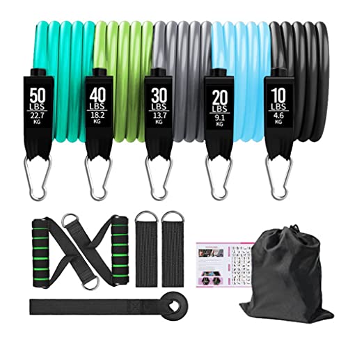 Bandes de resistance musculation tpe elastiques reglables de fitness et gym
