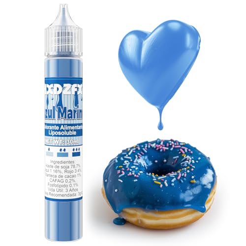 Corante lipossolúvel para chocolate, corante alimentar azul-marinho concentrado para bolos de creme, decoração de bolos cozidos, chocolate, gelado, confeitaria, bolachas, 30 ml