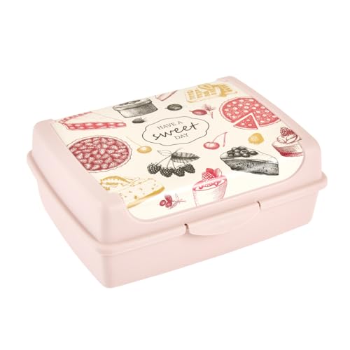 keeeper Handliche Box für Essen, 1 l, Brotdose / Lunchbox, 17 x 13 x 7 cm, Design Sweet Day, Carla Midi, Pink (Nordic Pink) keeeper Handliche Box für Essen, 1 l, Brotdose / Lunchbox, 17 x 13 x 7 cm, Design Sweet Day, Carla Midi, Pink (Nordic Pink)