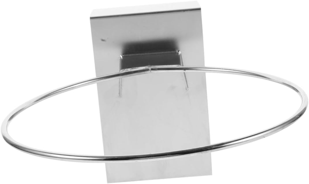 Stainless Steel Towel Ring and Sports Ball Storage Rack Versatile Hand Towel Holder with Square Base for Bathroom and Kitchen Elegant Design Easy to Install