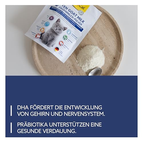 GimCat Kitten Goat Milk - Ziegenmilchpulver als Alleinfutter für Katzenbabys bis zum 2. Monat - 1 Beutel (1 x 200 g)