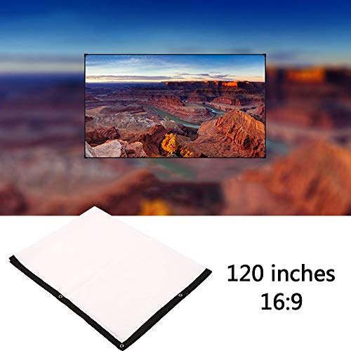 Pantalla de proyector plegable 72 pulgadas 16:9 blanca miniatura 4
