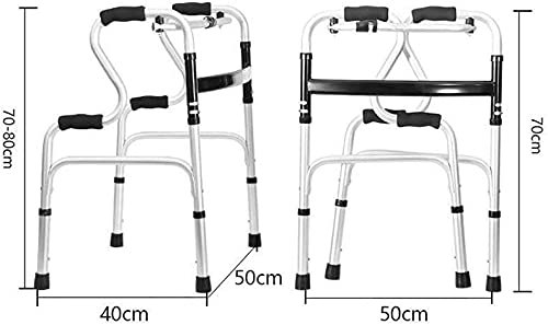 Andadores for Personas Mayores Andador Andador Plegable para Adultos en Interiores, Aleación de Aluminio Ligera Movilidad Ajustable Ayuda para Caminar para Ancianos, discapacitados, Antideslizante (