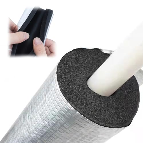 Rohrisolierung Schaumstoff für Den Außenbereich ID 22-219 mm Flexibler Isolierschlauch, Wasserleitung Isolierung, Schaumstoffschlauch, 95cm Rohrdämmung für Heißes Und Kaltes Wasser(ID 34 mm (1-1/3