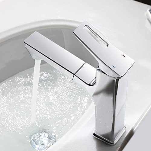 Grifo de lavabo extraíble que soluciona la falta de espacio y limpieza en baño 6