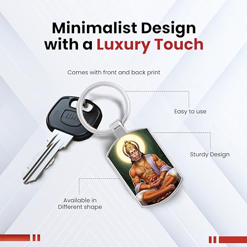 Image of Stylish Metal Keychains with Permanent Glossy Print - Inspirational Quotes & Spiritual Designs - Perfect Key chains for loved ones, Personal Use, Gifts & Return Gifts