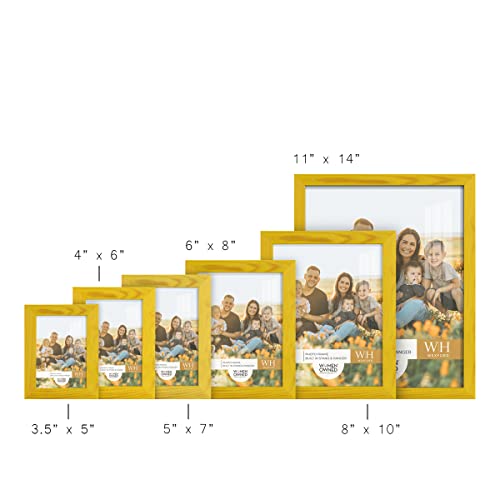 Renditions Gallery 11X14 Inch Picture Frame Sunflower Yellow Wood Grain Frame, High-End Modern Style, Made Of Solid Wood And High Definition Glass For Wall And Tabletop Photo Display #TOP6