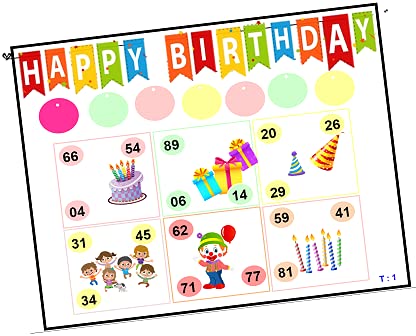 Happy Birthday Self Persnolized Theme Bingo Housie tambola Tickets (Printed on Hard Sheet, Big Size Tickets, 96 Cards) (B099Q3QN26) Amazon Price History, Amazon Price Tracker