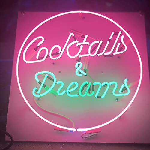オリジナル　ネオン管　カクテル＆ドリーム ネオン看板 ピンク12インチ　オーダー Amazon.co.jp: FUNERIGUER Cocktails and Dreams ネオンサイン