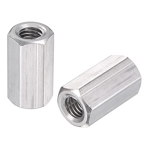 sourcing map M8 x 25mm Stainless Steel Coupling Nut Cover