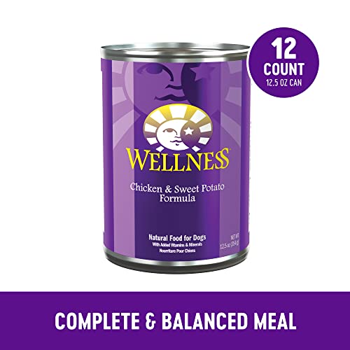 Wellness Complete Health Natural Wet Canned Dog Food, Chicken & Sweet Potato, 12.5-Ounce Can (Pack Of 12) #TOP1