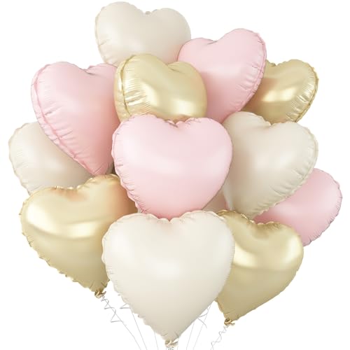Ballons cœur hélium mylar 45cm (lot de 12) parfaits pour sublimer vos décors de fête