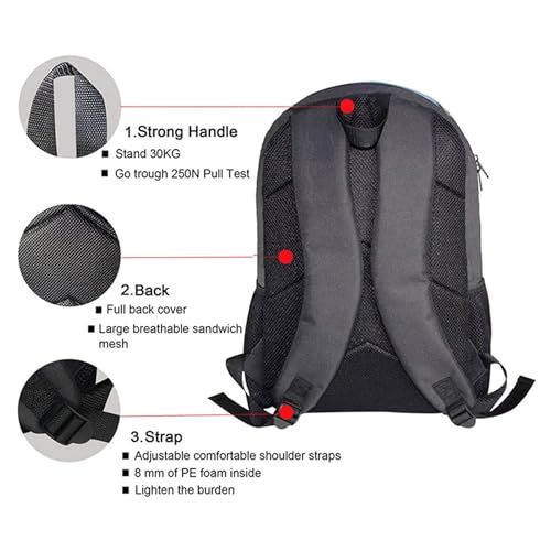 Starry Sky Horse Print Kid's Backpack Set with Lunch Bag & Water Bottle Sleeve, 17 Inch Large Capacity School Bag 3 in 13