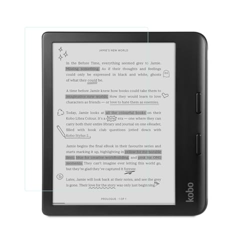 Protector de Pantalla de Cristal Protector para Tablet Kobo Libra 2 Libra Color 2024 Tolino Vision...