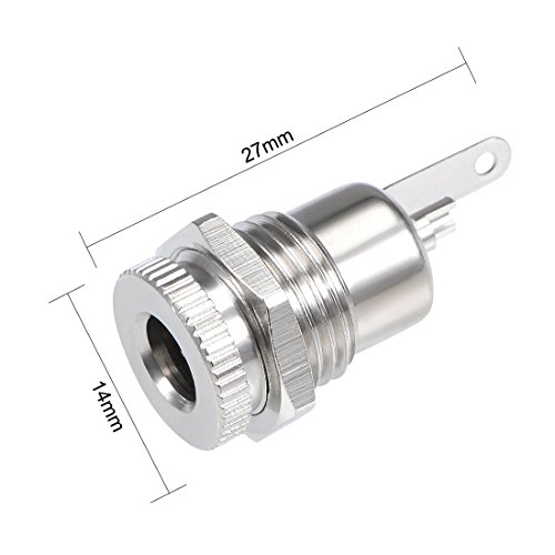 uxcell 5Pcs Panel Mount DC Connector 5.5mm x 2.5mm miniatura 2